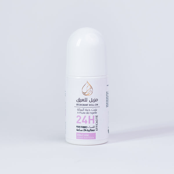 ROLL-ON Déodorant - بزيت الحبة السوداء، شمع النحل والمسك